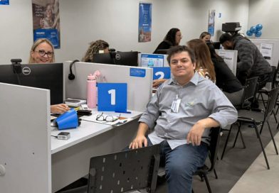 Sindicato visita nova agência do Banco Mercantil em Joinville – e tem assembleia na quinta