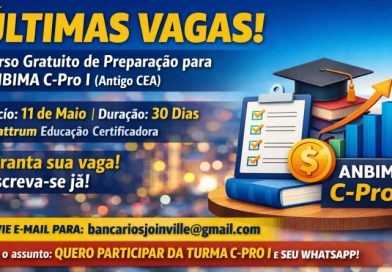 Últimas vagas para o curso gratuito de ANBIMA C-Pro I oferecido pelo Sindicato