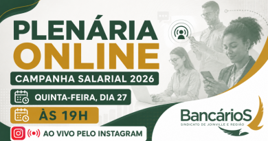 Campanha Salarial dos Bancários 2026 – plenária nesta quinta 27